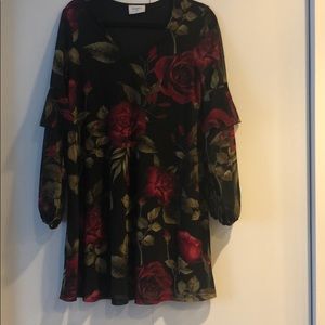 Mesh floral dress with slip attached.